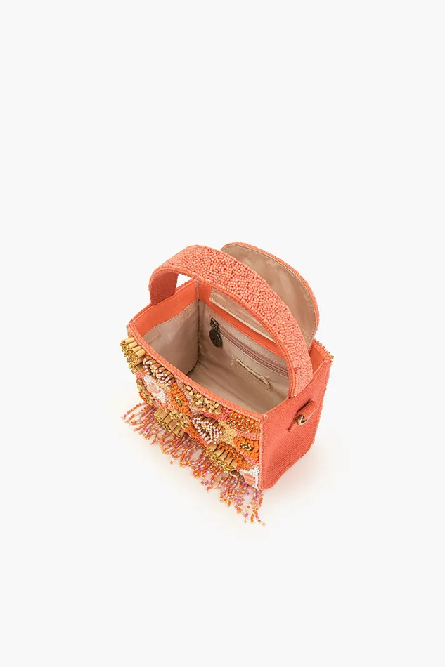 Maze Tangerine Box Top Handle Bag Maze Tangerine Box Top Handle Bag