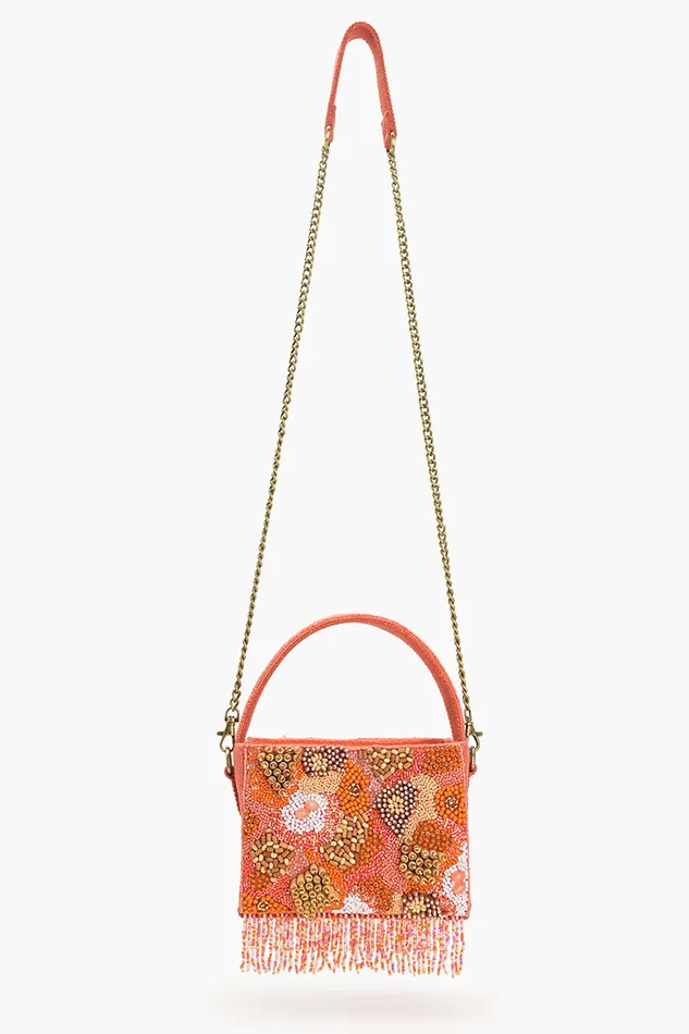 Maze Tangerine Box Top Handle Bag Maze Tangerine Box Top Handle Bag