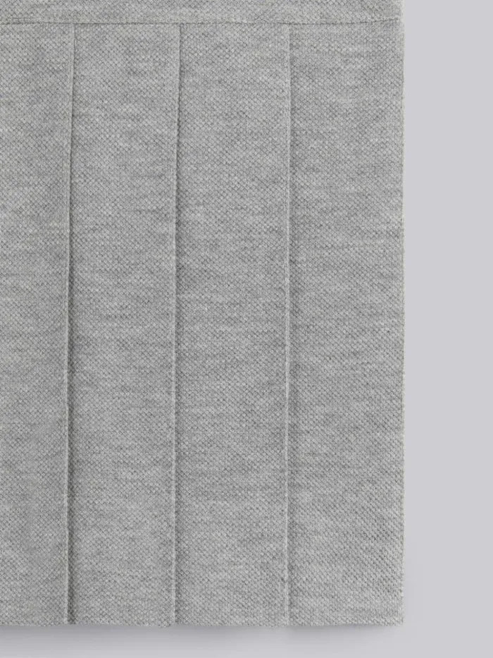 Medium Grey Classic Pique Pleated Bottom Sleeveless Polo Dress Light Grey Girls Thom Browne Sweats And Tshirt