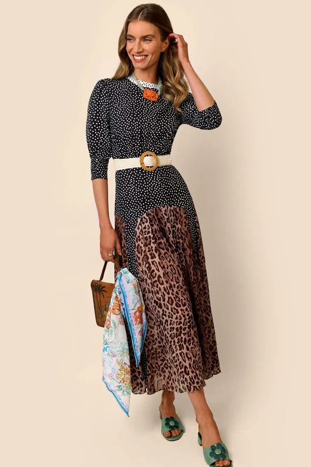 Meg Leopard Polka Dot Women RIXO Dresses Meg Leopard Polka Dot Women RIXO Dresses