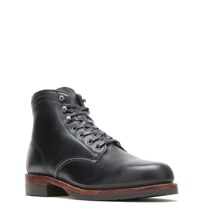 Men 1000 Mile PlainToe Classic Boot Black Leather Wolverine Boots