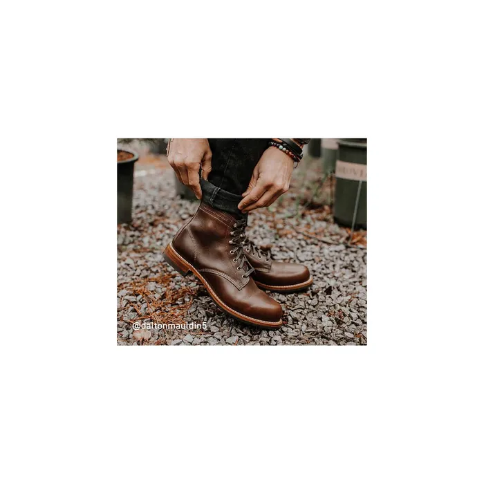 Men 1000 Mile PlainToe Classic Boot Havana Brown Wolverine Boots