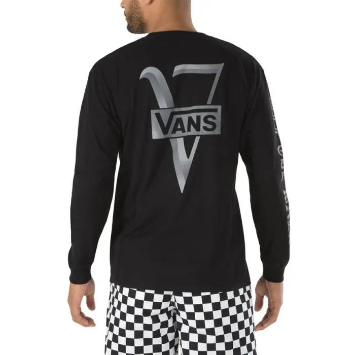 Men Ave Vintage V Long Sleeve TShirt Black TShirts and Tanks Vans