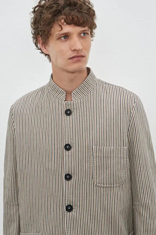 Men BALI 8211 Cotton Linen Singlebreasted Jacket 8211 Stucco Massimo Alba Jackets and Coats Men BALI 8211 Cotton Linen Singlebreasted Jacket 8211 Stucco Massimo Alba Jackets and Coats