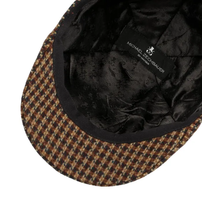 Men Billy Wool Houndstooth Flat Cap Zechbauer Beigebrown Mayser Flat Caps Men Billy Wool Houndstooth Flat Cap Zechbauer Beigebrown Mayser Flat Caps