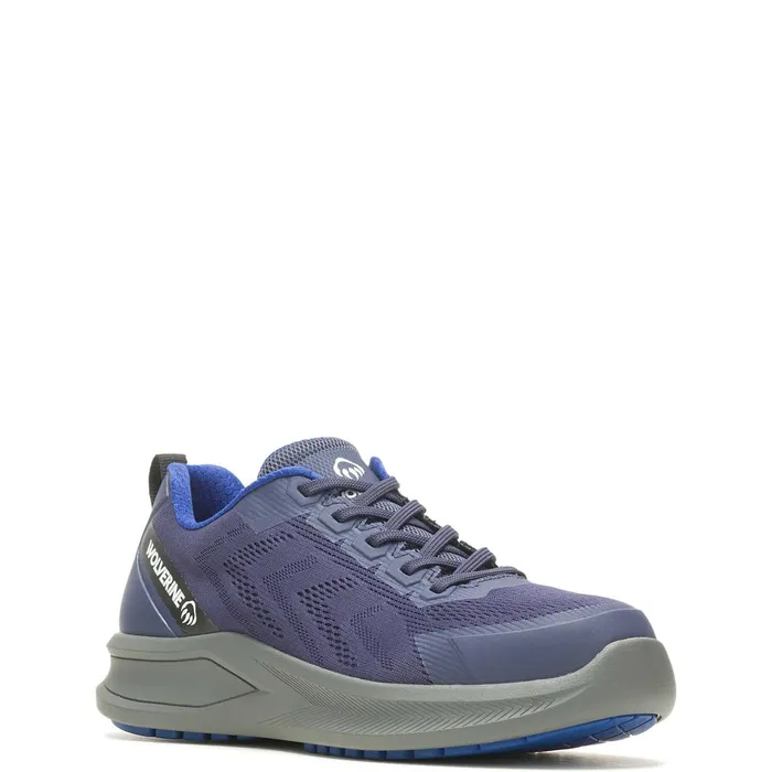 Men Bolt DuraShocks Knit CarbonMax Work Shoe Navy Wolverine Durashocks