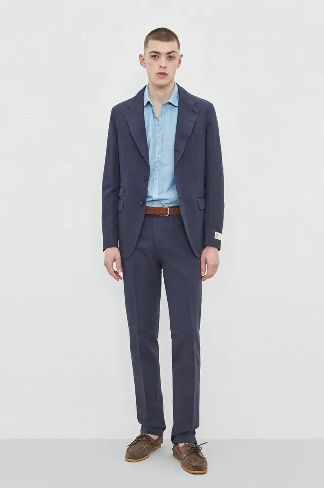 Men CATCH2 8211 Cotton Linen Singlebreasted Jacket 8211 Blu Massimo Alba Jackets and Coats Men CATCH2 8211 Cotton Linen Singlebreasted Jacket 8211 Blu Massimo Alba Jackets and Coats