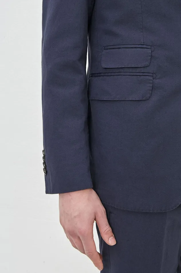 Men CATCH2 8211 Cotton Linen Singlebreasted Jacket 8211 Blu Massimo Alba Jackets and Coats Men CATCH2 8211 Cotton Linen Singlebreasted Jacket 8211 Blu Massimo Alba Jackets and Coats