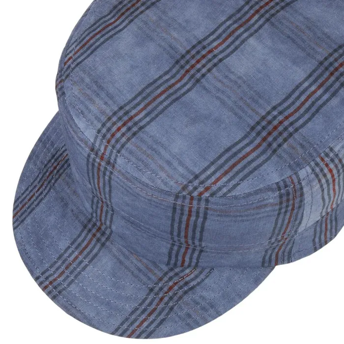 Men Check Army Cap Blue Mayser Army Caps Men Check Army Cap Blue Mayser Army Caps