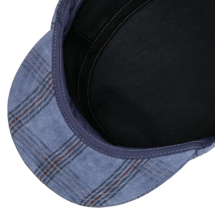 Men Check Army Cap Blue Mayser Army Caps Men Check Army Cap Blue Mayser Army Caps