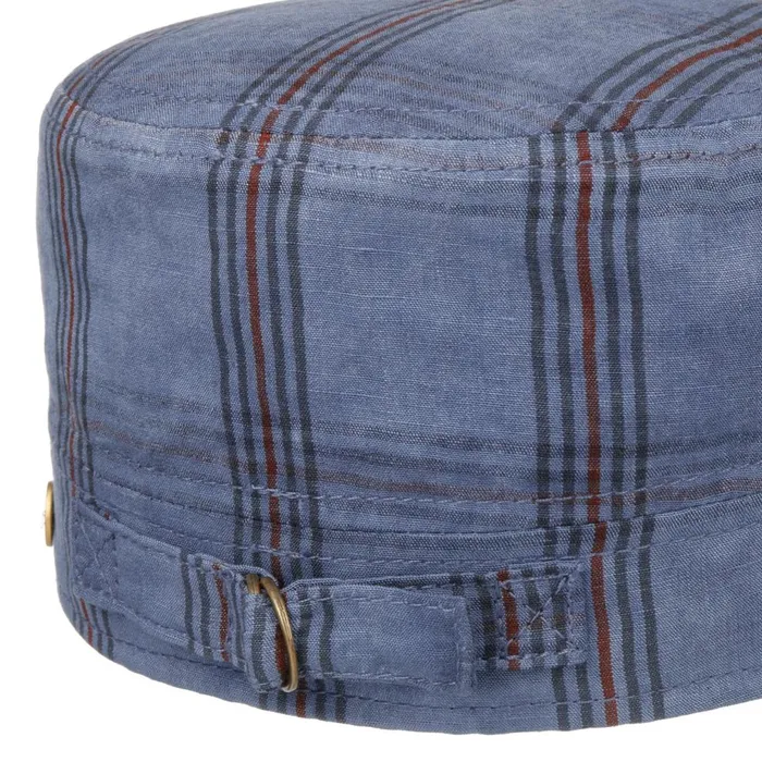 Men Check Army Cap Blue Mayser Army Caps Men Check Army Cap Blue Mayser Army Caps