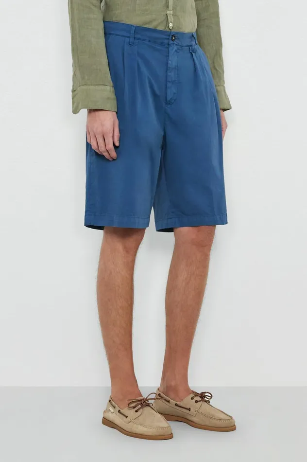 Men CLIFF 8211 Stone Washed Cotton Bermuda Shorts 8211 Oltremare Massimo Alba Trousers and Shorts Men CLIFF 8211 Stone Washed Cotton Bermuda Shorts 8211 Oltremare Massimo Alba Trousers and Shorts
