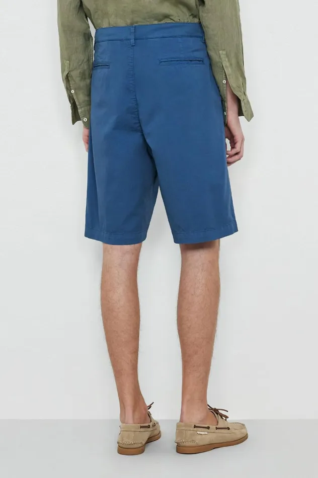 Men CLIFF 8211 Stone Washed Cotton Bermuda Shorts 8211 Oltremare Massimo Alba Trousers and Shorts