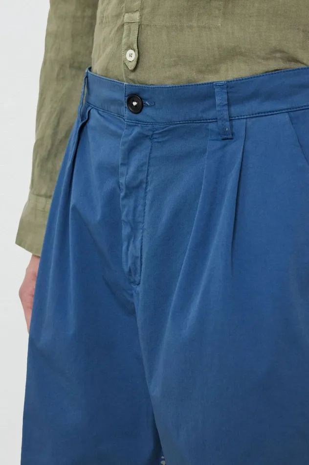 Men CLIFF 8211 Stone Washed Cotton Bermuda Shorts 8211 Oltremare Massimo Alba Trousers and Shorts