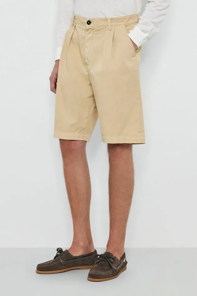 Men CLIFF 8211 Stone Washed Cotton Bermuda Shorts 8211 Sabbia Massimo Alba Trousers and Shorts Men CLIFF 8211 Stone Washed Cotton Bermuda Shorts 8211 Sabbia Massimo Alba Trousers and Shorts