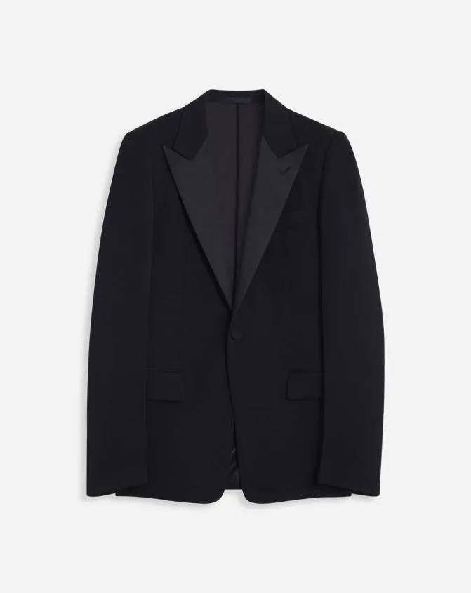 Men Coats and Jackets Lanvin Satin Collar Tuxedo Jacket Black