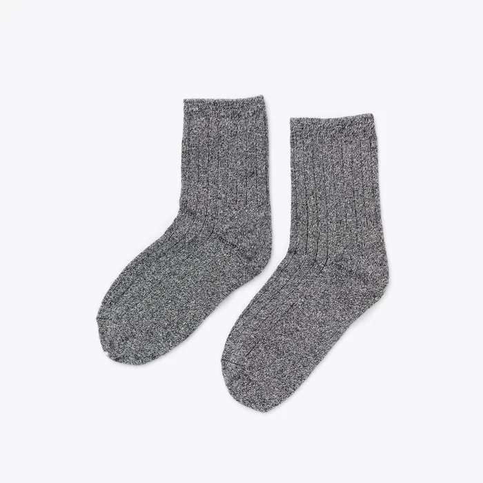 Men Cotton Mid Sock Heather Black Marl Nisolo Socks