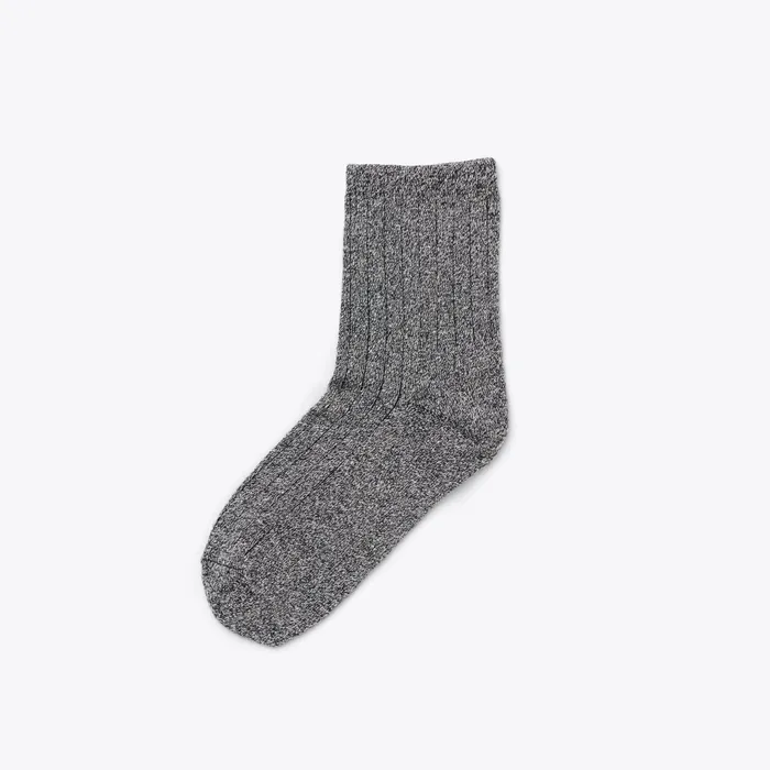 Men Cotton Mid Sock Heather Black Marl Nisolo Socks