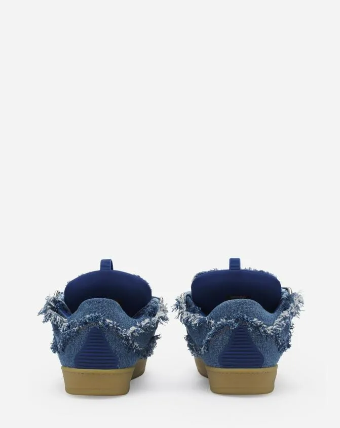 Men Curb Lanvin Curb Sneakers In Denim Denim Blue Men Curb Lanvin Curb Sneakers In Denim Denim Blue