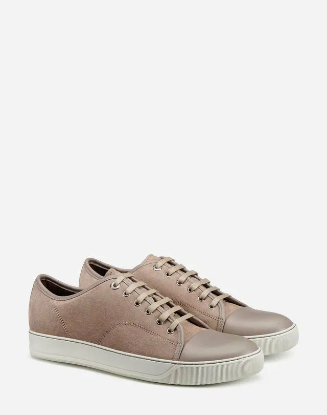 Men DBB1 Lanvin Dbb1 Suede And Leather Sneakers Beige