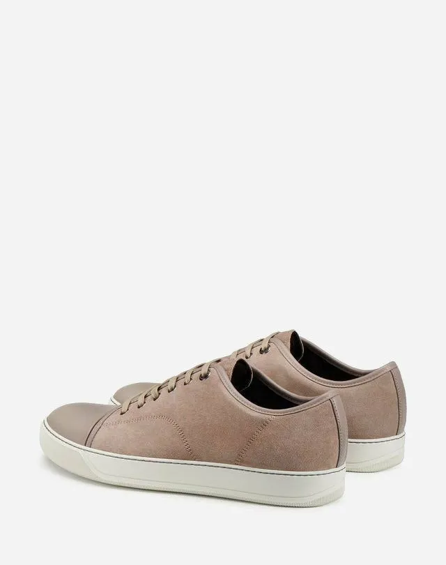 Men DBB1 Lanvin Dbb1 Suede And Leather Sneakers Beige