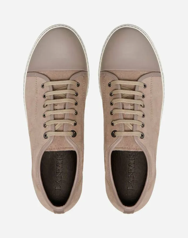 Men DBB1 Lanvin Dbb1 Suede And Leather Sneakers Beige