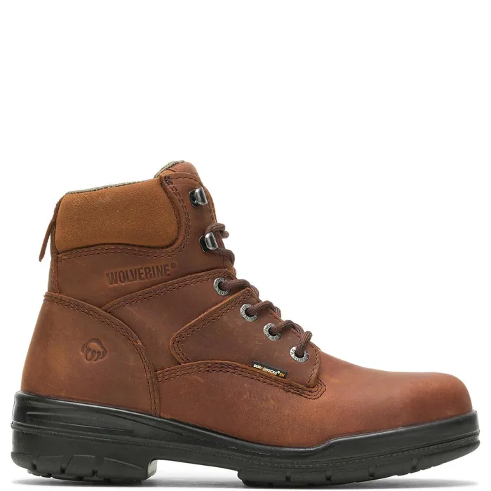 Men DuraShocks Slip Resistant 6034Work Boot Dark Brown Wolverine Soft Toe