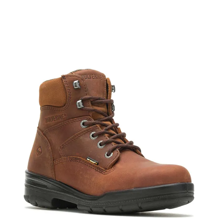 Men DuraShocks Slip Resistant 6034Work Boot Dark Brown Wolverine Soft Toe