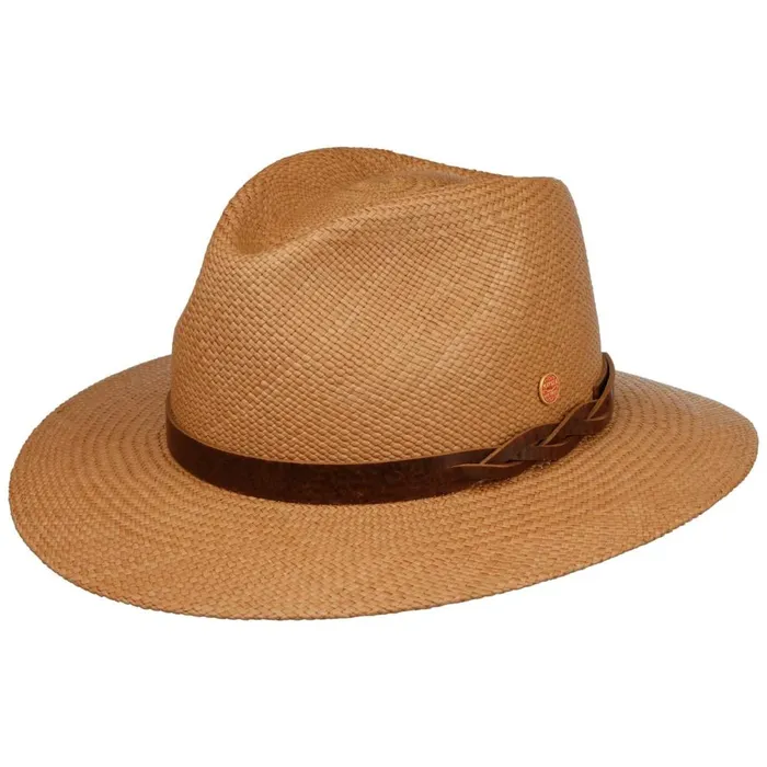 Men Enrico Traveller Panama Hat Light Brown Mayser Traveler Hats