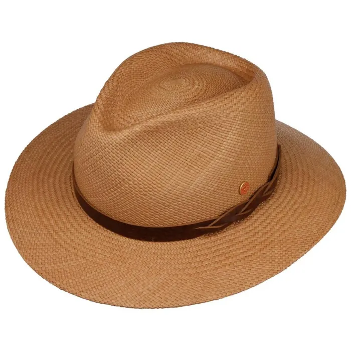 Men Enrico Traveller Panama Hat Light Brown Mayser Traveler Hats Men Enrico Traveller Panama Hat Light Brown Mayser Traveler Hats