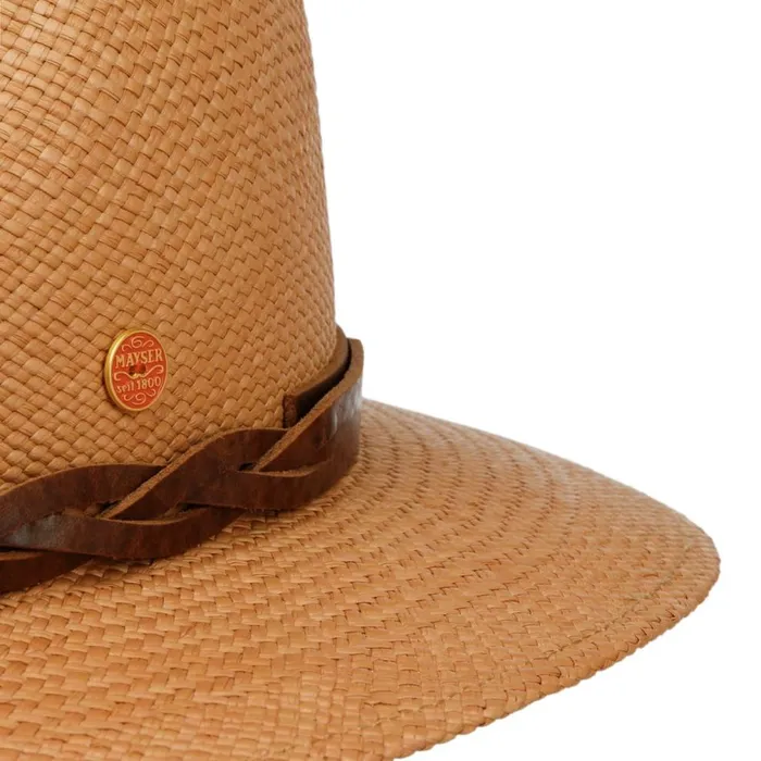 Men Enrico Traveller Panama Hat Light Brown Mayser Traveler Hats Men Enrico Traveller Panama Hat Light Brown Mayser Traveler Hats