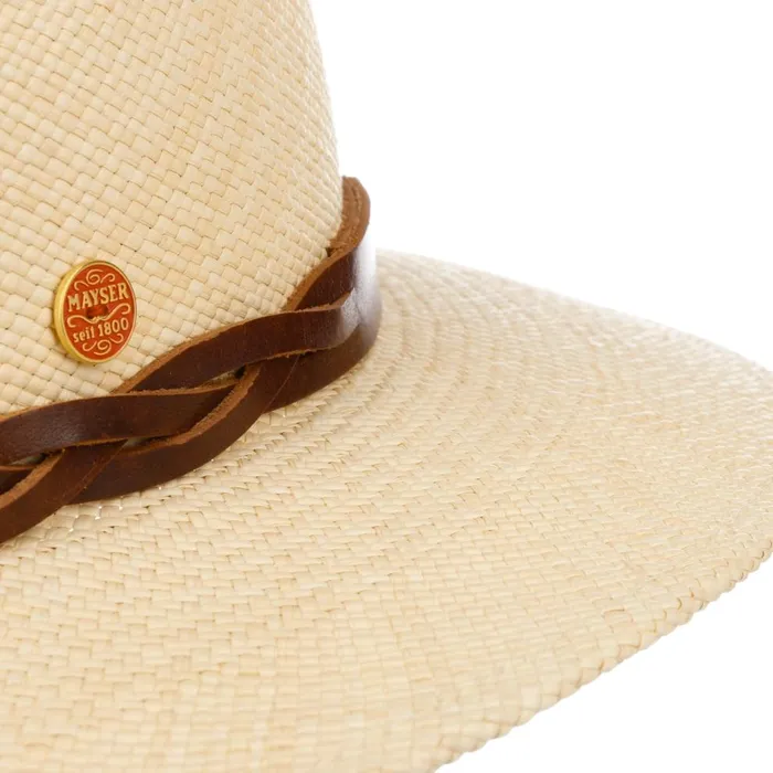 Men Enrico Traveller Panama Hat Light Brown Mayser Traveler Hats Men Enrico Traveller Panama Hat Light Brown Mayser Traveler Hats