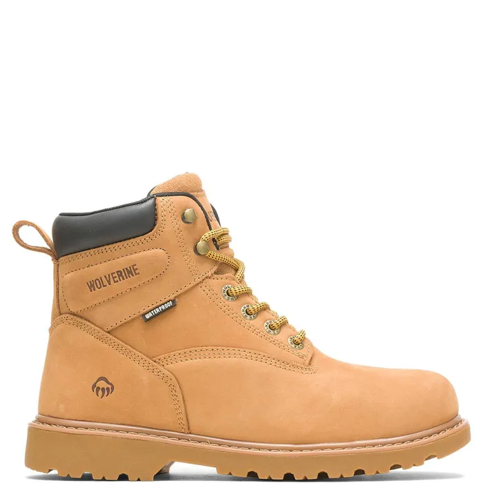 Men Floorhand Waterproof SteelToe 6034Work Boot Wheat Wolverine Safety Toe