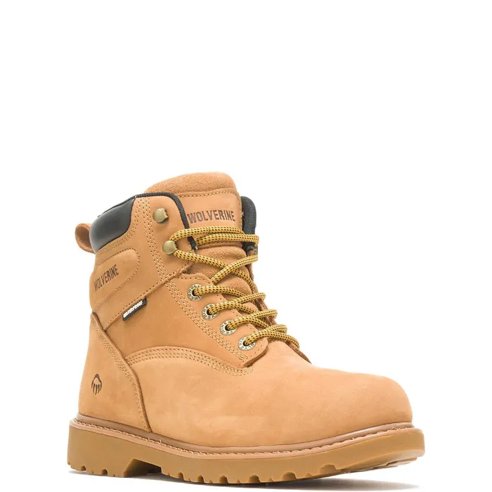 Men Floorhand Waterproof SteelToe 6034Work Boot Wheat Wolverine Safety Toe