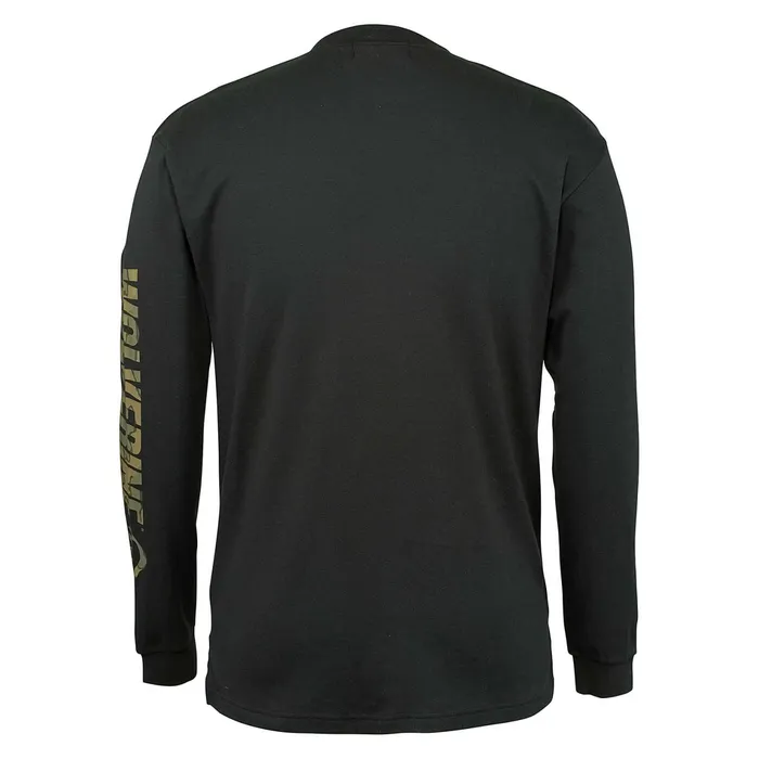 Men FR Long Sleeve Print Tee Black Wolverine Safety Gear