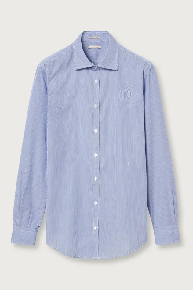 Men GENOVA 8211 Cotton Shirt 8211 Bianco Massimo Alba Shirts