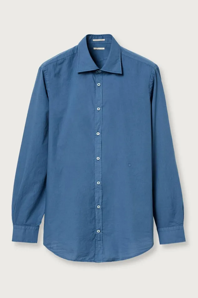 Men GENOVA 8211 Cotton Voile Shirt 8211 Oltremare Massimo Alba Shirts