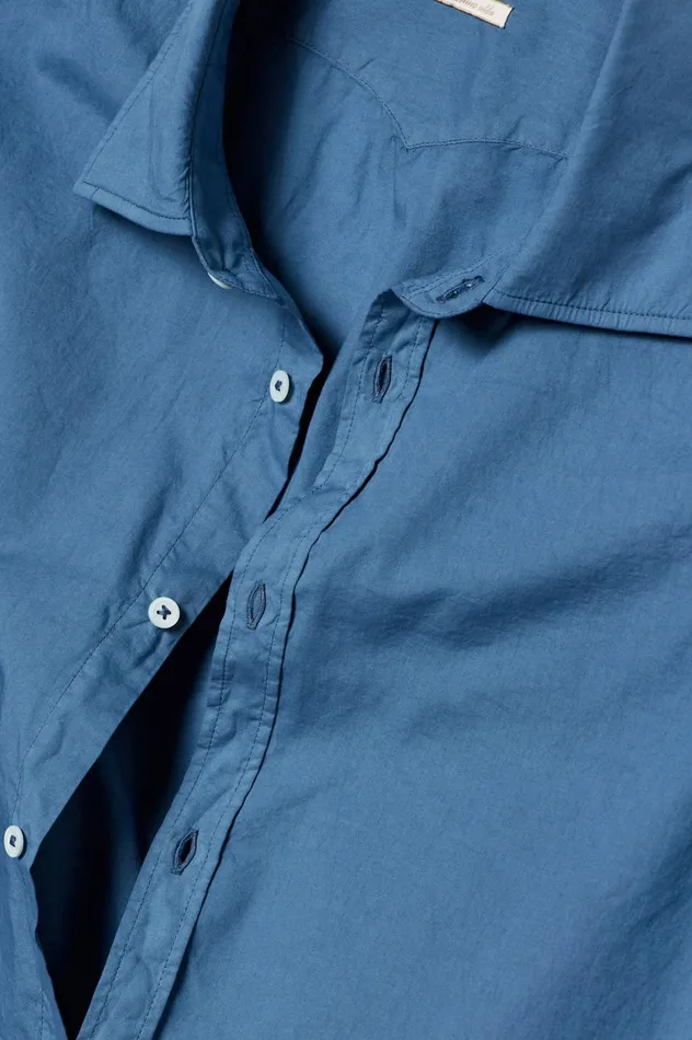 Men GENOVA 8211 Cotton Voile Shirt 8211 Oltremare Massimo Alba Shirts