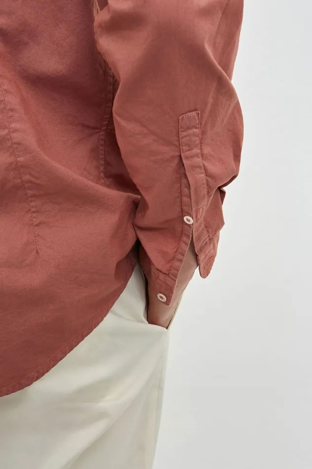 Men GENOVA 8211 Oxford Cotton Shirt 8211 Coral Massimo Alba Shirts