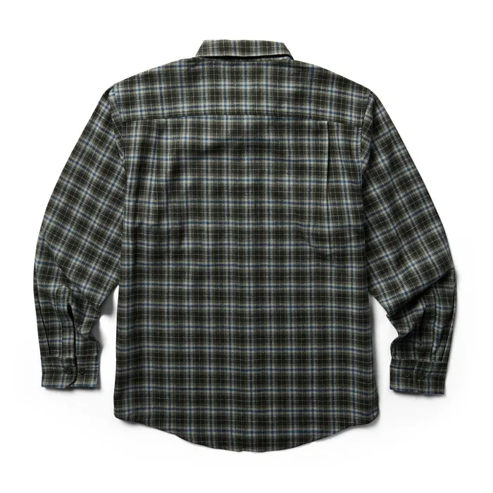 Men Glacier Midweight Long Sleeve Flannel Shirt Onyx Plaid Wolverine Work Shirts