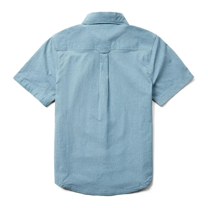 Men Grayson II Short Sleeve Chambray Shirt Blue Shadow Wolverine TShirts