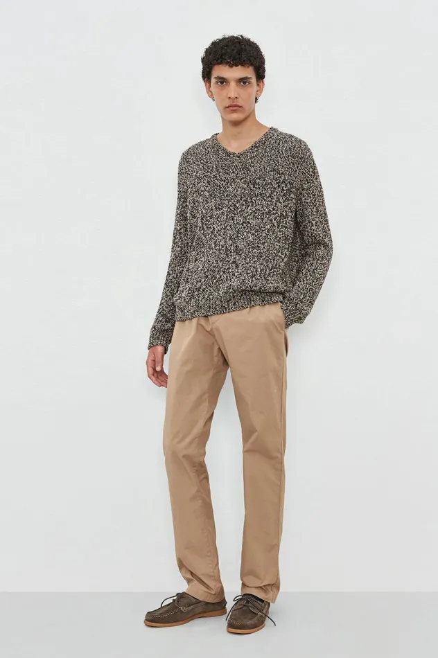 Men JACOB 8211 Cotton Silk Sweater 8211 Nero Massimo Alba Knitwear