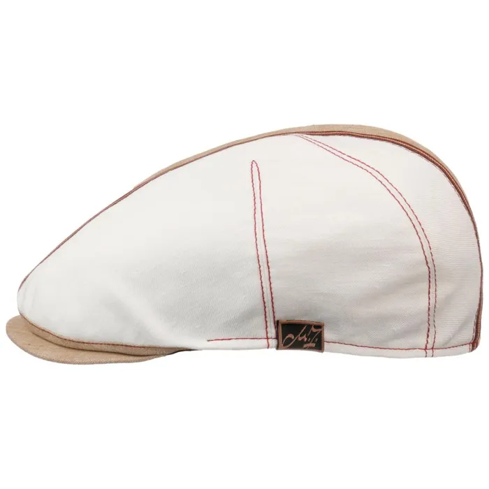 Men Jenson Twotone Zechbauer Flat Cap Beige Mayser Flat Caps