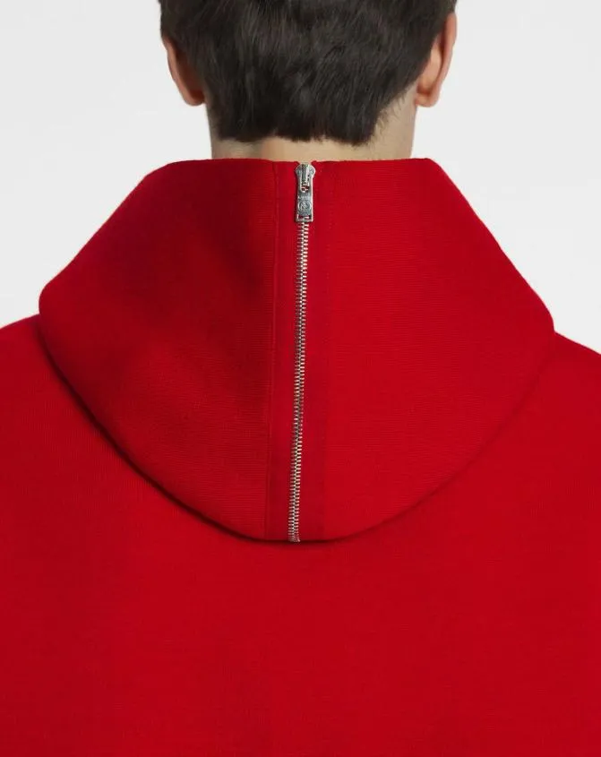 Men Knitwear and Sweatshirts Lanvin Baggy Wool Hoodie Carmine Red Men Knitwear and Sweatshirts Lanvin Baggy Wool Hoodie Carmine Red