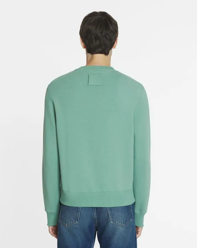 Men Knitwear and Sweatshirts Lanvin Printed Sweatshirt Vert De Gris Men Knitwear and Sweatshirts Lanvin Printed Sweatshirt Vert De Gris