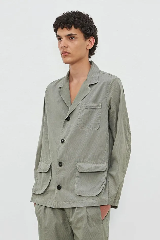 Men LARS 8211 Cotton Shirtjacket 8211 Fango Massimo Alba Jackets and Coats