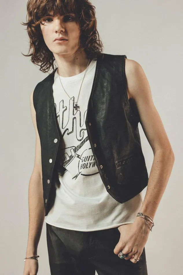 Men Leather Cut OTHER TANKS and VESTS