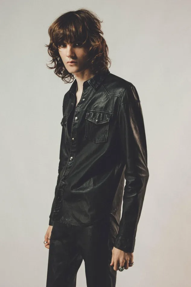 Men Leather Shirt OTHER SHIRTS