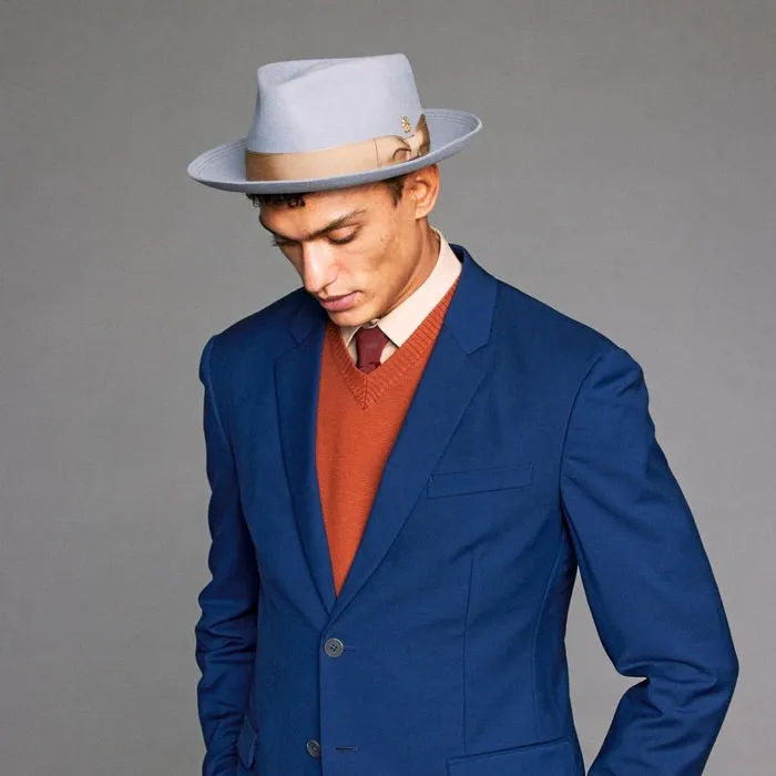 Men Levi Hair Felt Hat Zechbauer Gray Mayser Pork Pie Hats Men Levi Hair Felt Hat Zechbauer Gray Mayser Pork Pie Hats