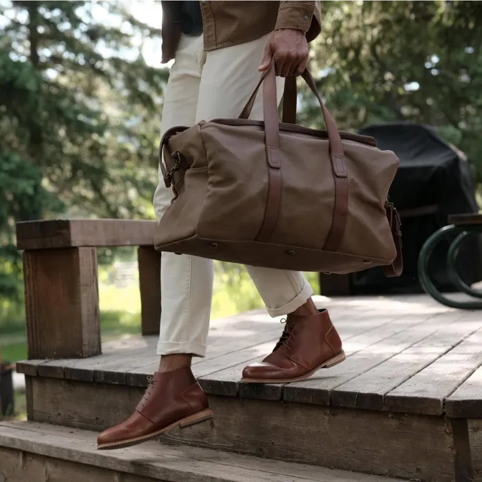 Men Luis Weekender Waxed Canvas Nisolo Bags and Wallets
